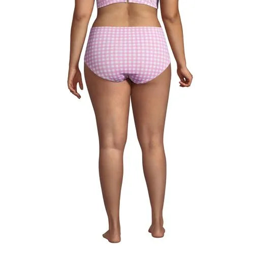 Draper James x Lands' End Women's Plus Size Chlorine Resistant Retro High Waisted Bikini Bottoms