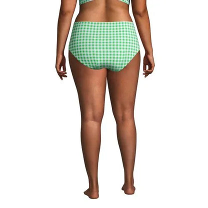 Draper James x Lands' End Women's Plus Size Chlorine Resistant Retro High Waisted Bikini Bottoms