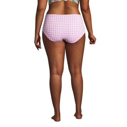 Draper James x Lands' End Women's Plus Size Chlorine Resistant Retro High Waisted Bikini Bottoms