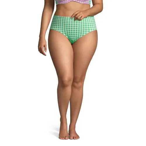 Draper James x Lands' End Women's Plus Size Chlorine Resistant Retro High Waisted Bikini Bottoms
