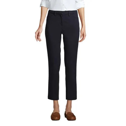 School Uniform Women's Regular Mid Rise Chino Crop Pants