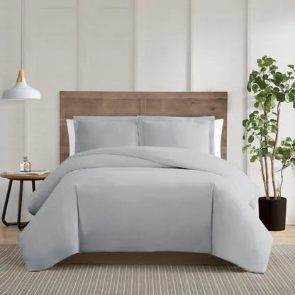 Truly Calm Silver Cool Cotton Duvet Cover Set