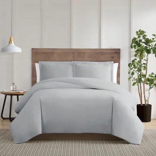 Truly Calm Silver Cool Cotton Duvet Cover Set