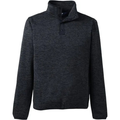 Unisex Big Sweater Fleece Snapneck Pullover