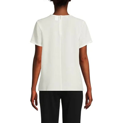 Women's Keyhole Crepe Blouse