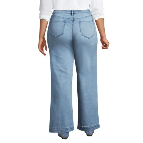 High Rise Wide Leg Denim Jeans