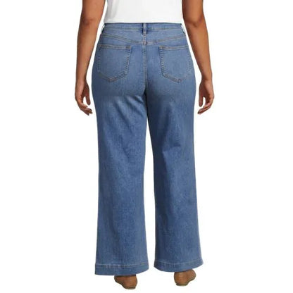 High Rise Wide Leg Denim Jeans