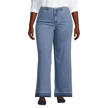 High Rise Wide Leg Denim Jeans