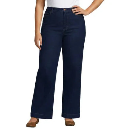 High Rise Wide Leg Denim Jeans
