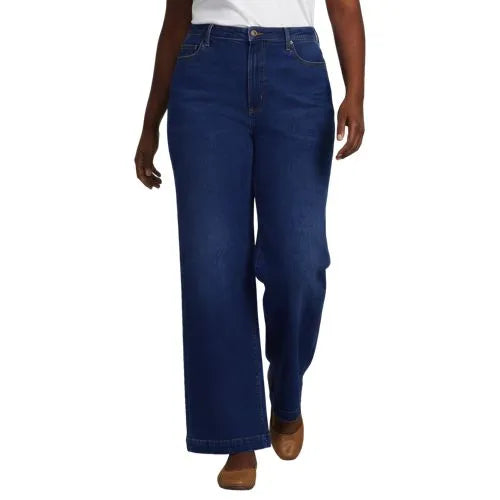 High Rise Wide Leg Denim Jeans