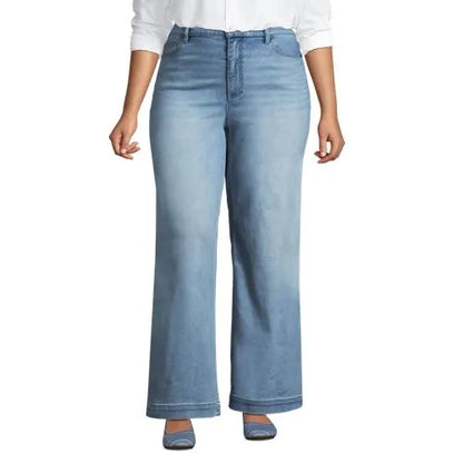 High Rise Wide Leg Denim Jeans