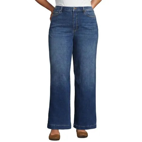 High Rise Wide Leg Denim Jeans