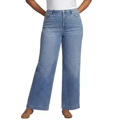 High Rise Wide Leg Denim Jeans