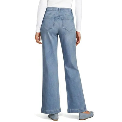 High Rise Wide Leg Denim Jeans