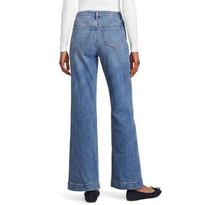 High Rise Wide Leg Denim Jeans