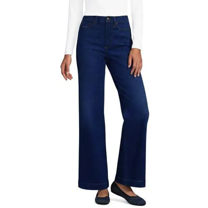 High Rise Wide Leg Denim Jeans
