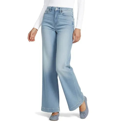 High Rise Wide Leg Denim Jeans