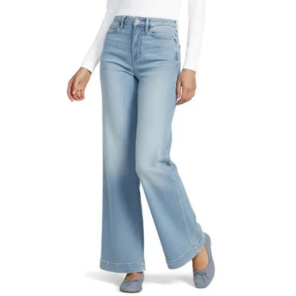 High Rise Wide Leg Denim Jeans