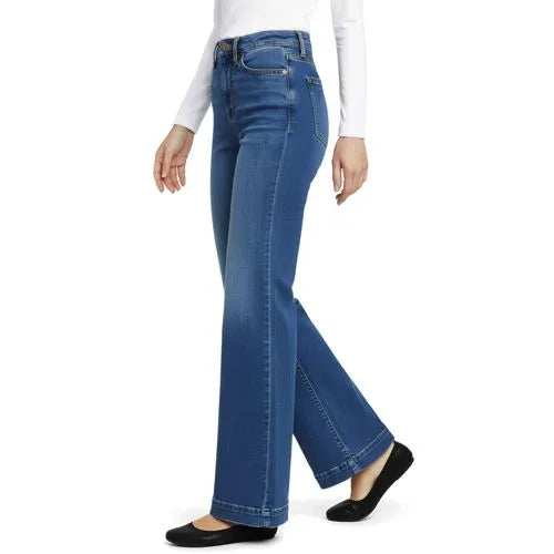High Rise Wide Leg Denim Jeans