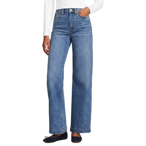 High Rise Wide Leg Denim Jeans