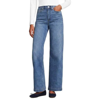 High Rise Wide Leg Denim Jeans