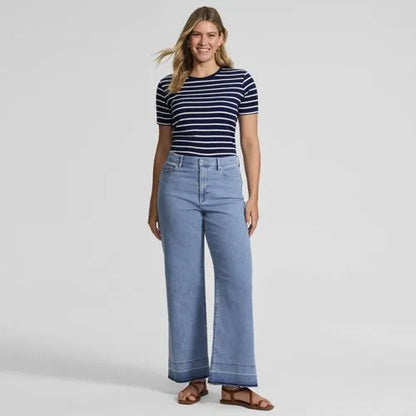 High Rise Wide Leg Denim Jeans