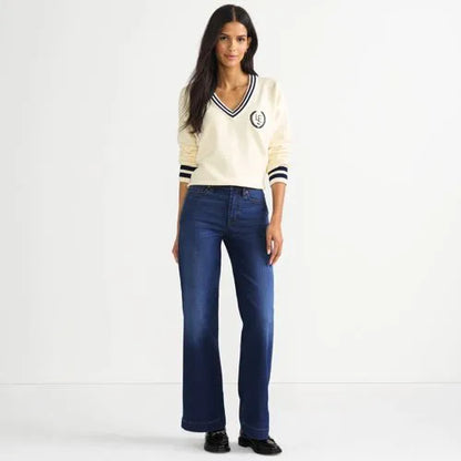 High Rise Wide Leg Denim Jeans