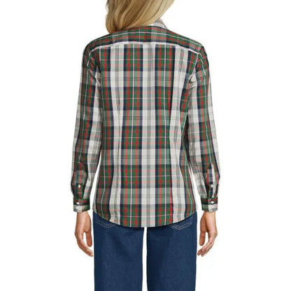 No Iron Button Front Shirt