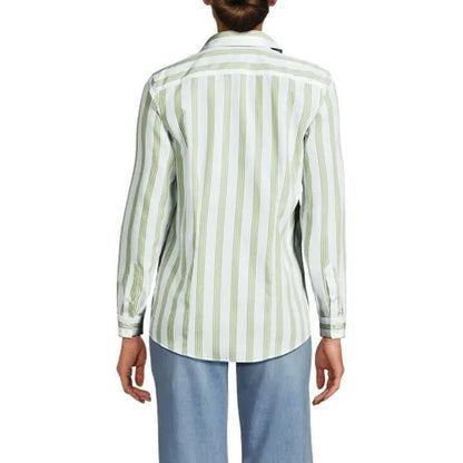 No Iron Button Front Shirt