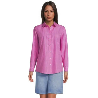No Iron Button Front Shirt