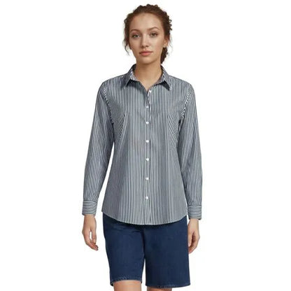 No Iron Button Front Shirt