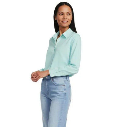 No Iron Button Front Shirt