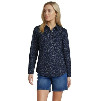 No Iron Button Front Shirt