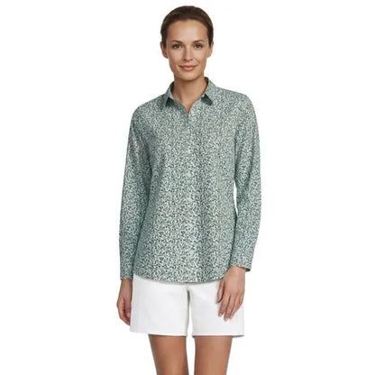 No Iron Button Front Shirt