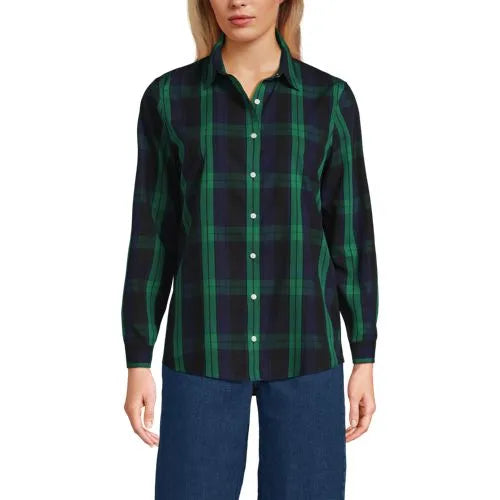 No Iron Button Front Shirt