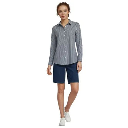 No Iron Button Front Shirt