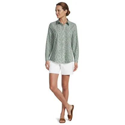No Iron Button Front Shirt