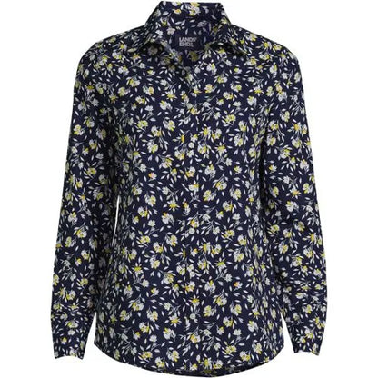 No Iron Button Front Shirt