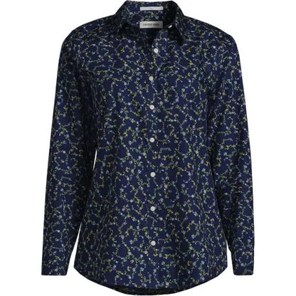 No Iron Button Front Shirt