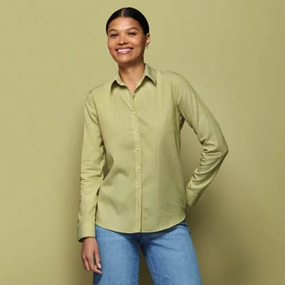 No Iron Button Front Shirt