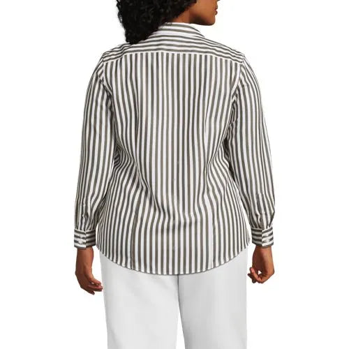 No Iron Button Front Shirt