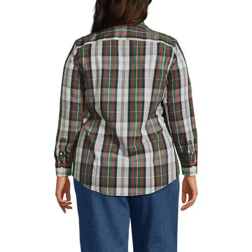 No Iron Button Front Shirt