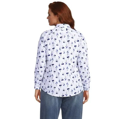 No Iron Button Front Shirt