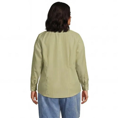 No Iron Button Front Shirt