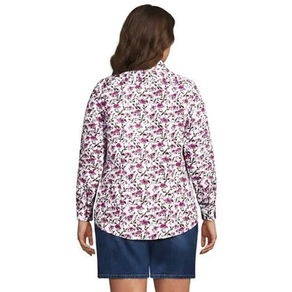 No Iron Button Front Shirt