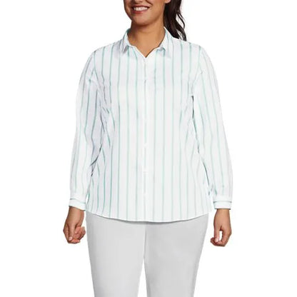 No Iron Button Front Shirt