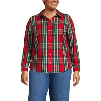 No Iron Button Front Shirt