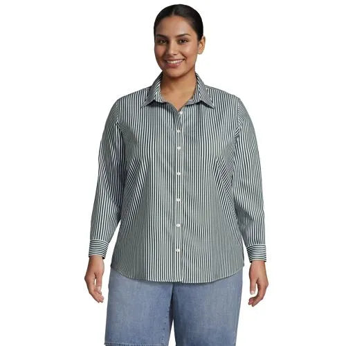 No Iron Button Front Shirt
