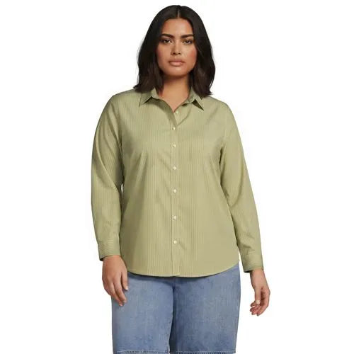 No Iron Button Front Shirt