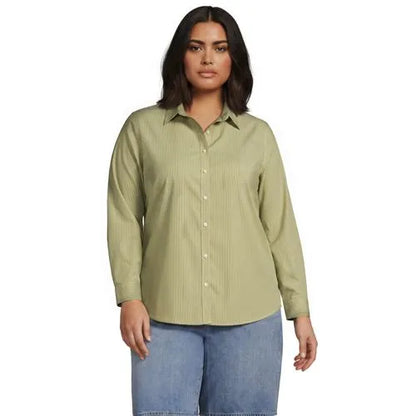 No Iron Button Front Shirt